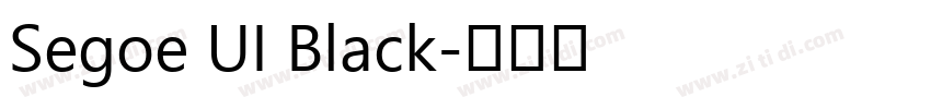 Segoe UI Black字体转换